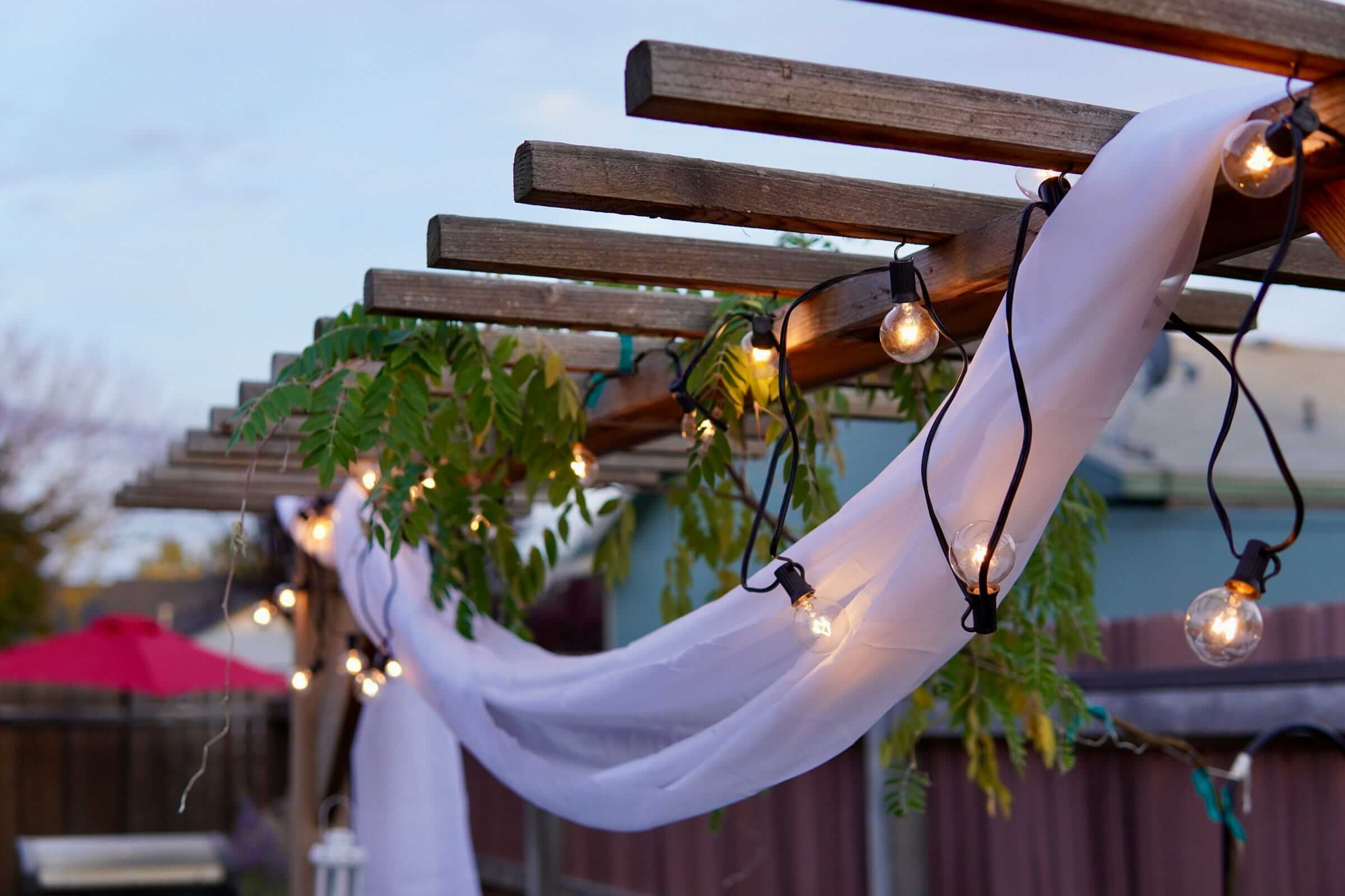 A wide, atmospheric 2026 wedding scene with soft natural light and restrained styling